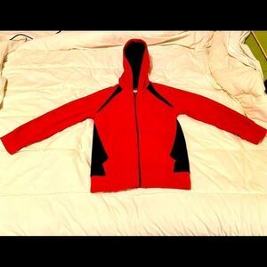 Place Est 1989 Boys Hooded Zip Jacket Red/Navy M